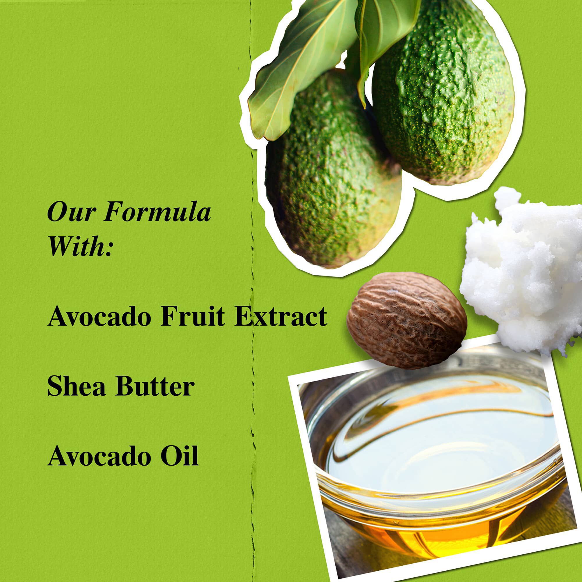 Ingredientes de Avocado Nourishing Hydration Mask: extracto de aguacate, manteca de karite, aceite de aguacate