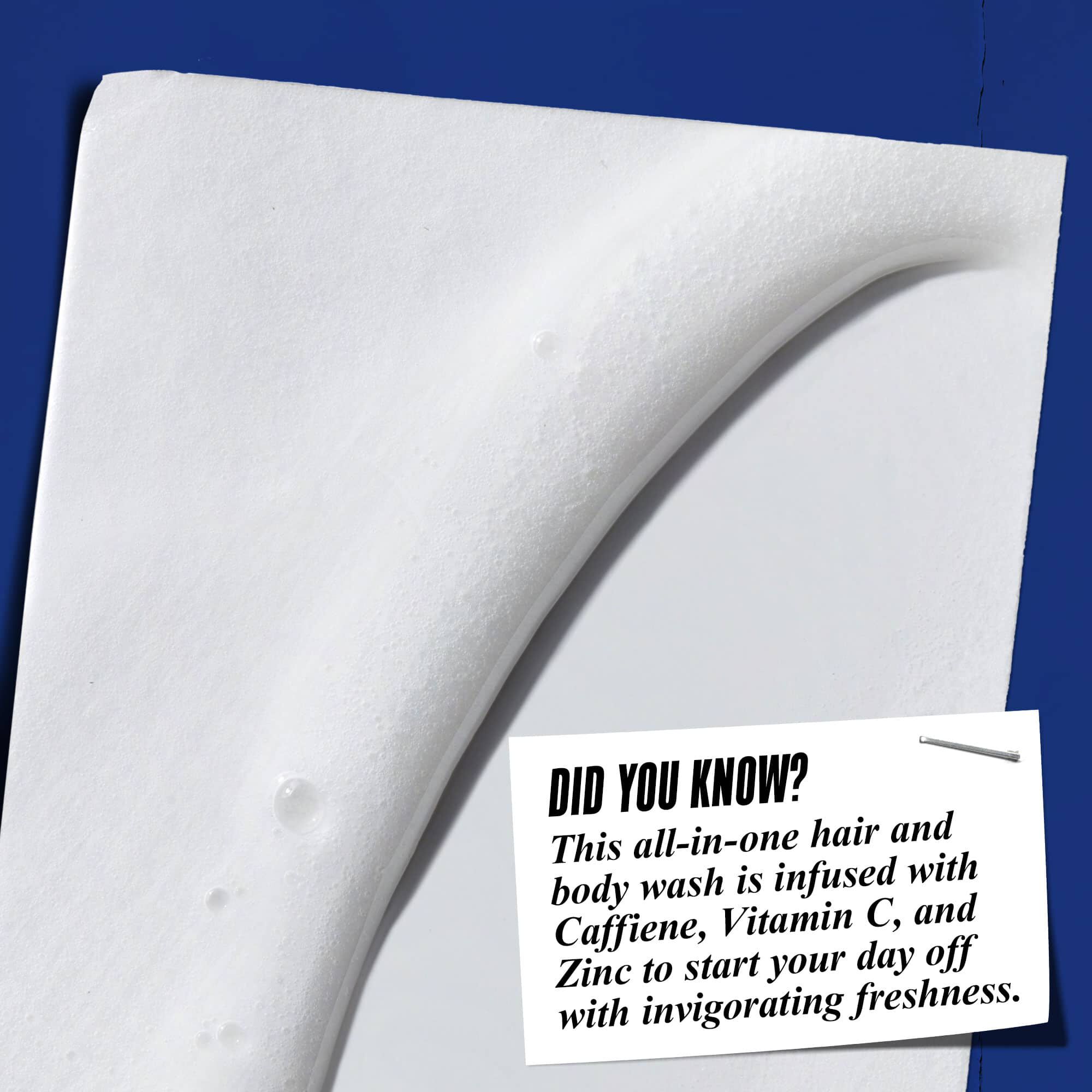 ¿Sabias que...? Enriquecido con cafeina, vitamina C y zinc para empezar el dia con una frescura revitalizante.