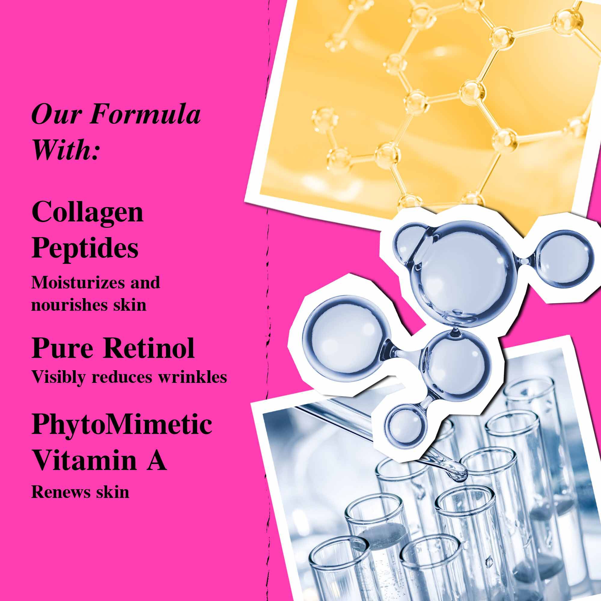 What's Your Age Again? Gift set formula key ingredients: Collagen Peptides, Pure Retinol, PhytoMimetic Vitamin A 