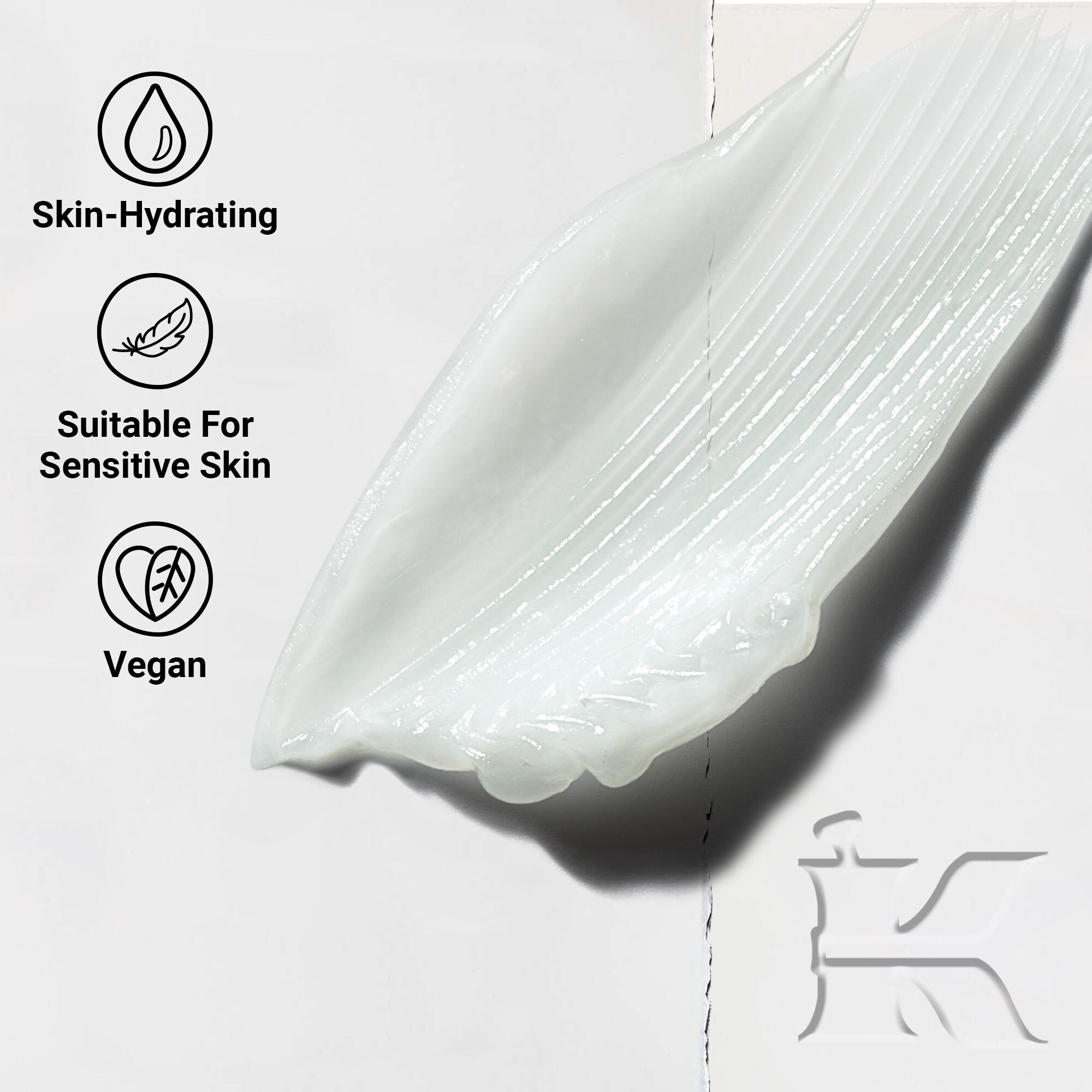 Primer plano de la textura de Lip Balm #1 que muestra una formula cremosa e hidratante disenada para humectar los labios.