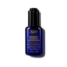 Una botella de 30 ml de aceite facial Kiehl's Midnight Recovery Concentrate sobre fondo blanco.