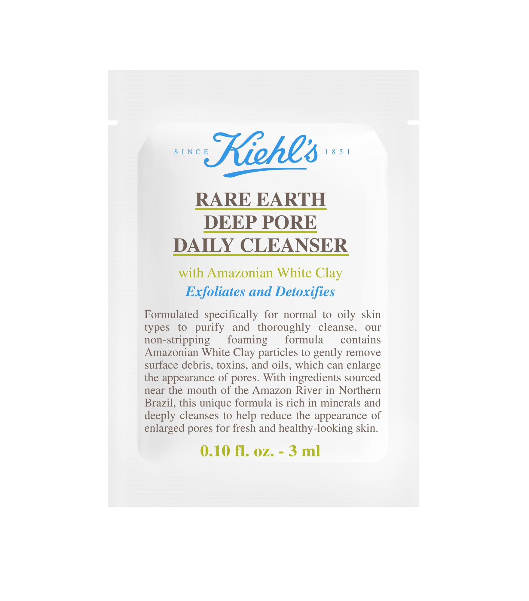 Rare Earth Deep Pore Daily Cleanser Sample 3ml lujo ...