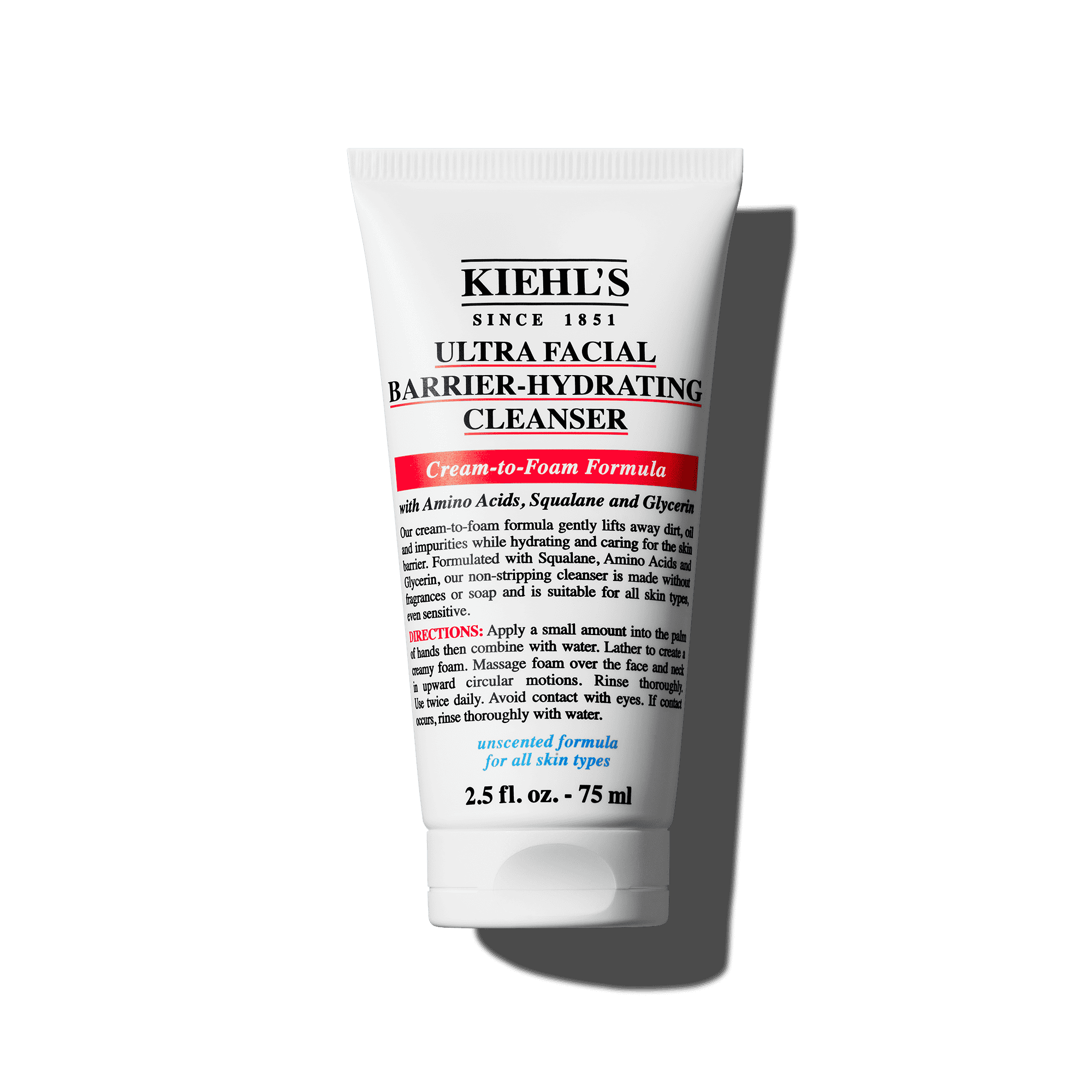 Kiehl's Ultra Facial Barrier-Hydrating Cleanser, limpiador facial hidratante 75 ml