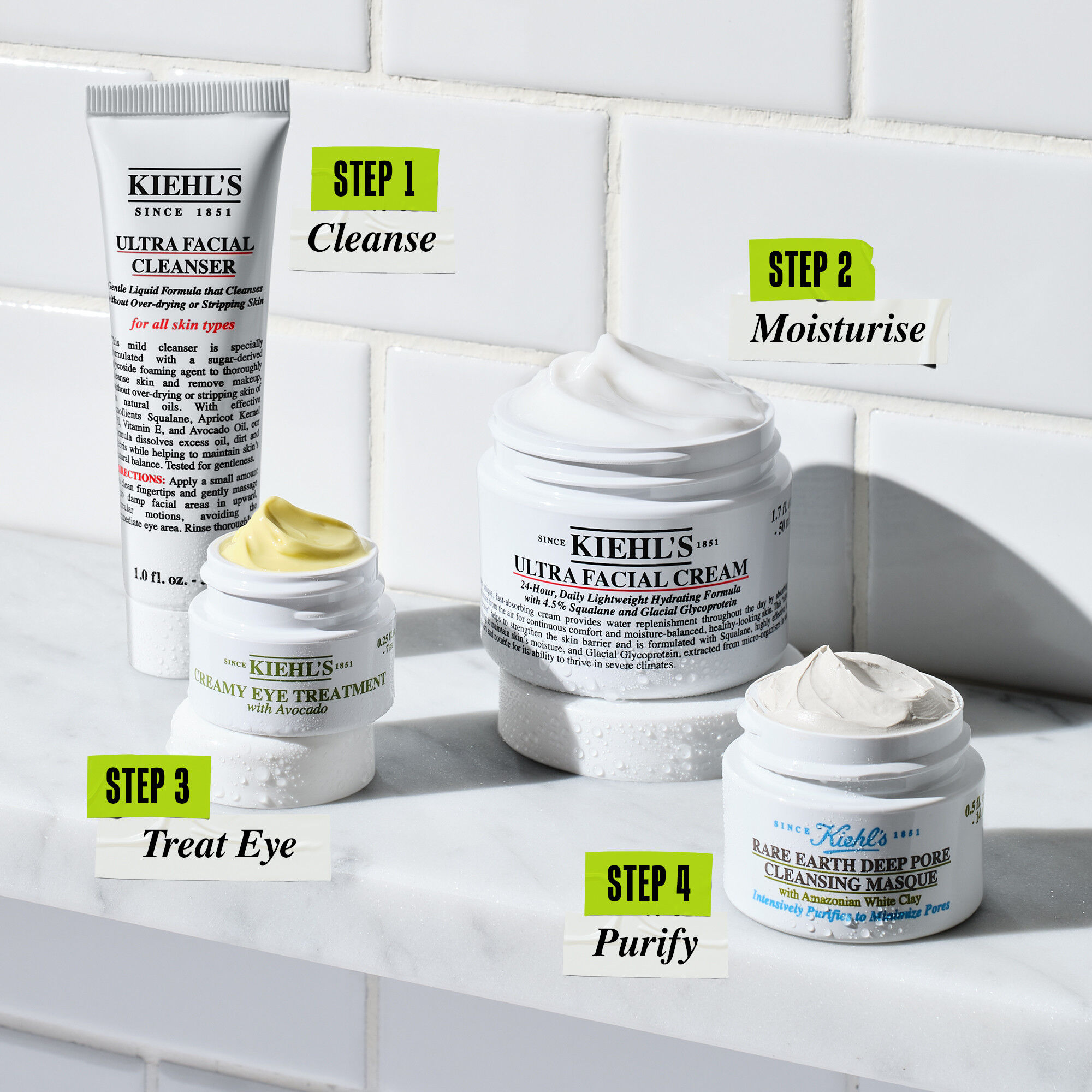 Pack de rutina facial en 4 Pasos - The Best of Kiehl's