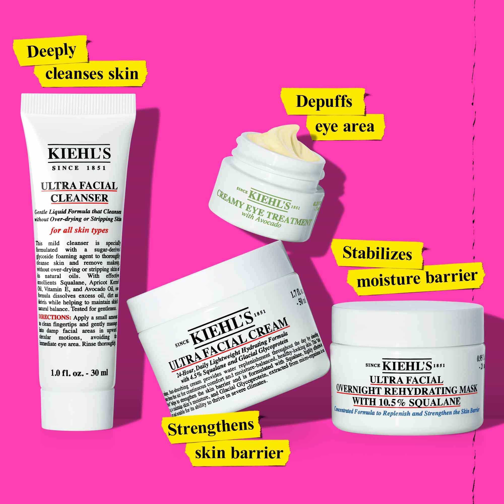 Deeply Cleanses Skin, Depuffs Eye Area, Stabilizes Moisture Barrier, Strengthens Skin Barrier