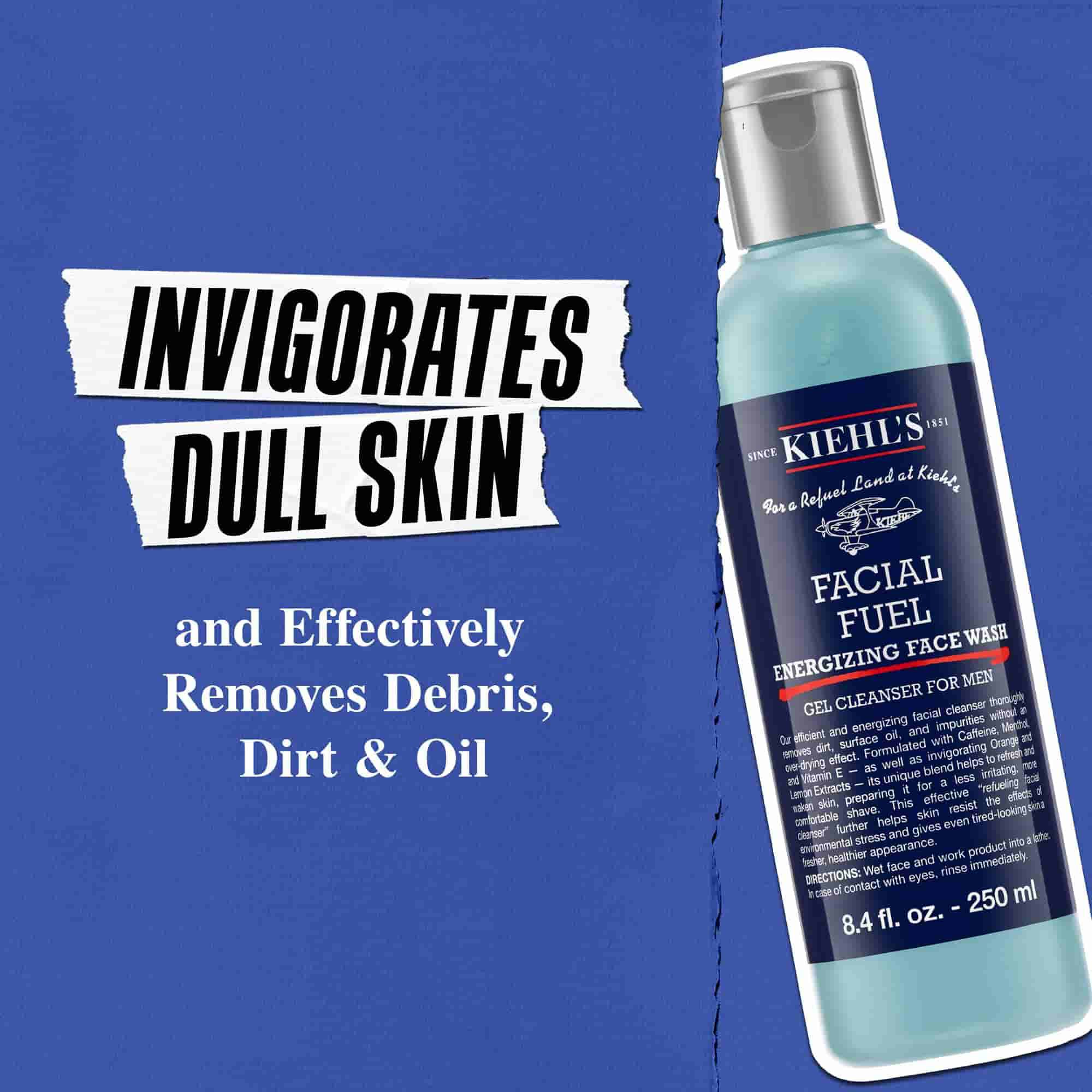 Facial Fuel Energizing Face Wash revitaliza la piel apagada y elimina eficazmente los residuos, la suciedad y la grasa