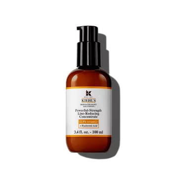 Una botella de 75 ml de Kiehl's Powerful-Strength Line-Reducing Concentrate sobre fondo blanco.