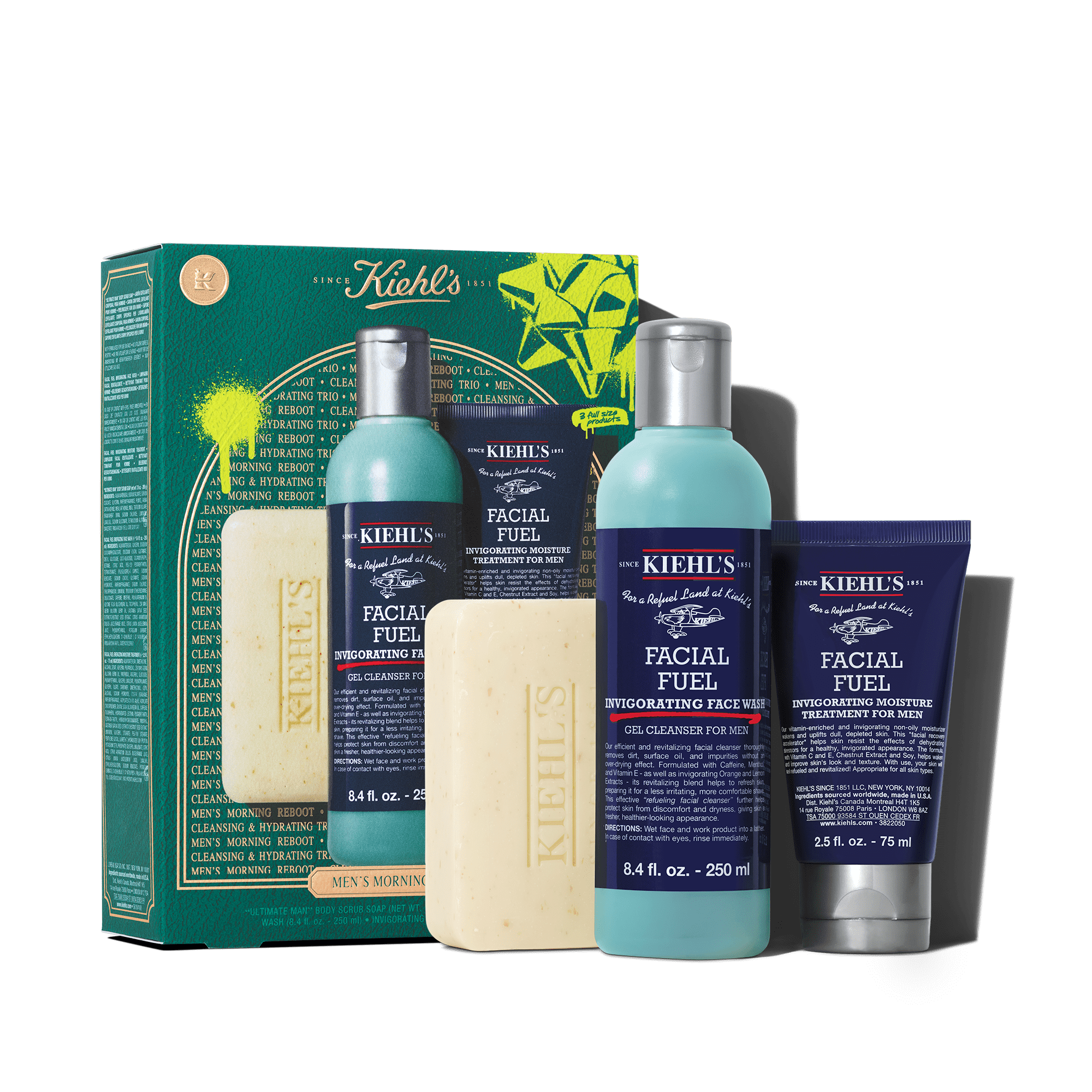 Kiehl%27s Cofre regalo Morning Reboot para el cuidado facial de hombre Set