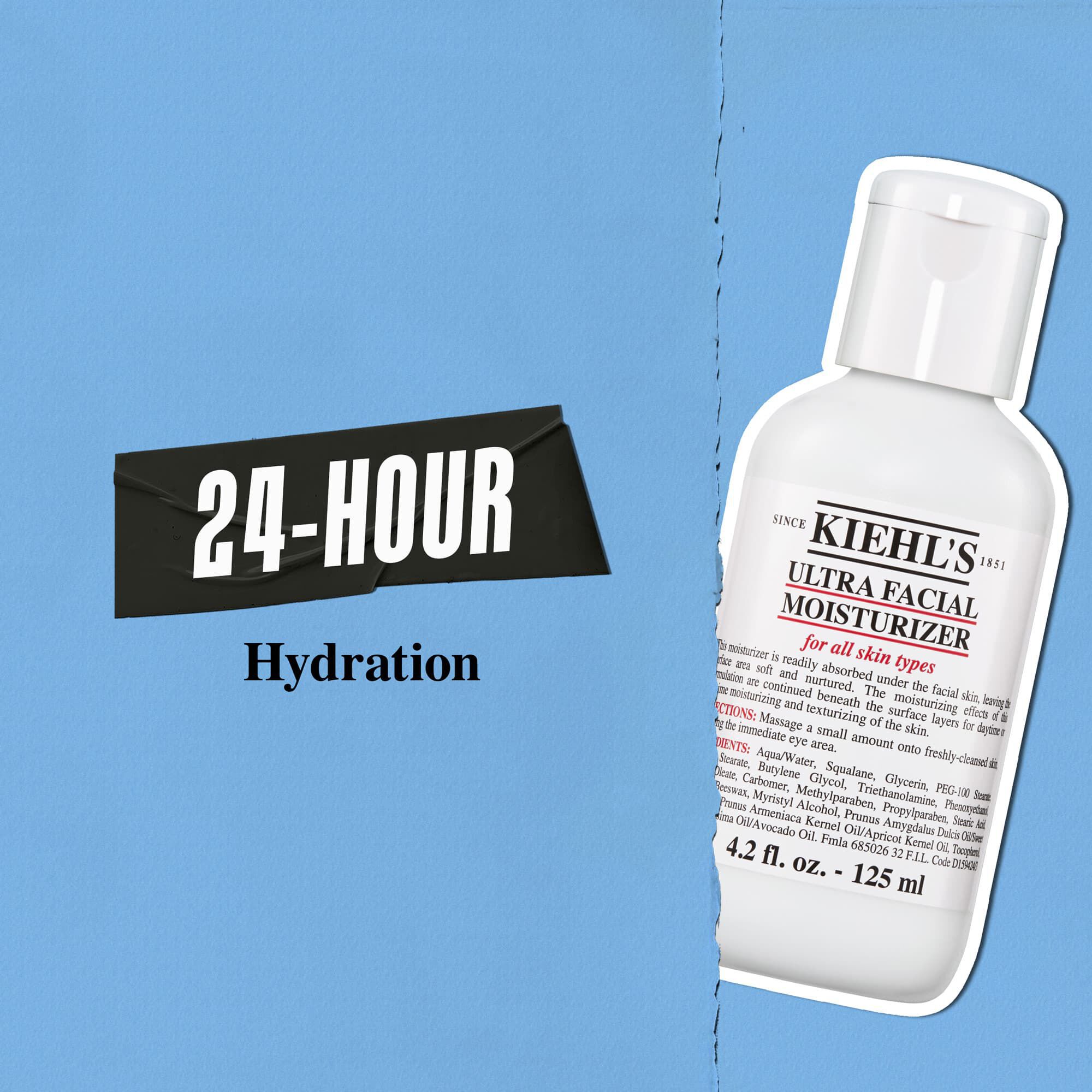 Kiehl's Ultra Facial Moisturizer proporciona 24 horas de hidratacion