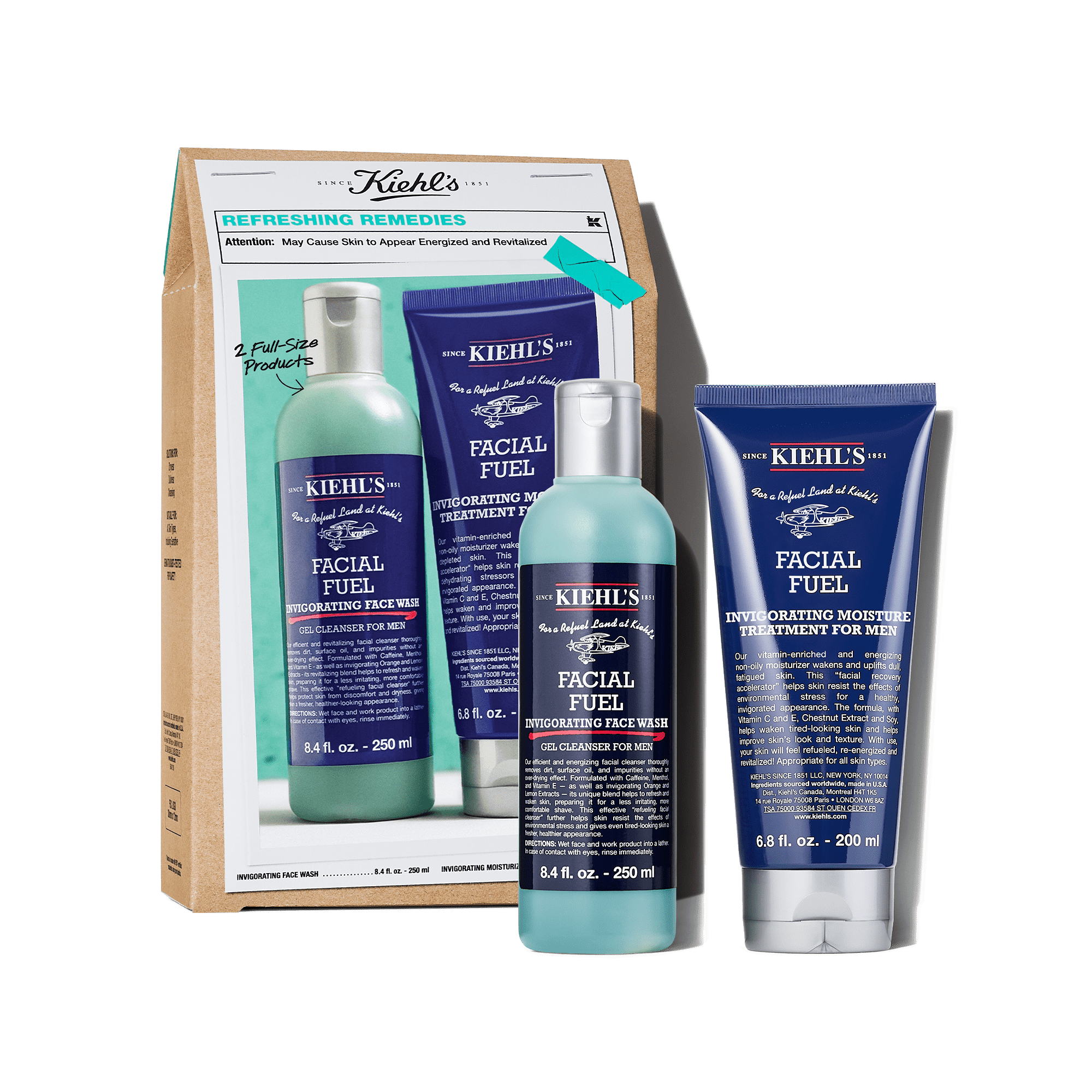 Kiehl%27s Kit facial para hombre revitalizante - Refreshing Remedies Set