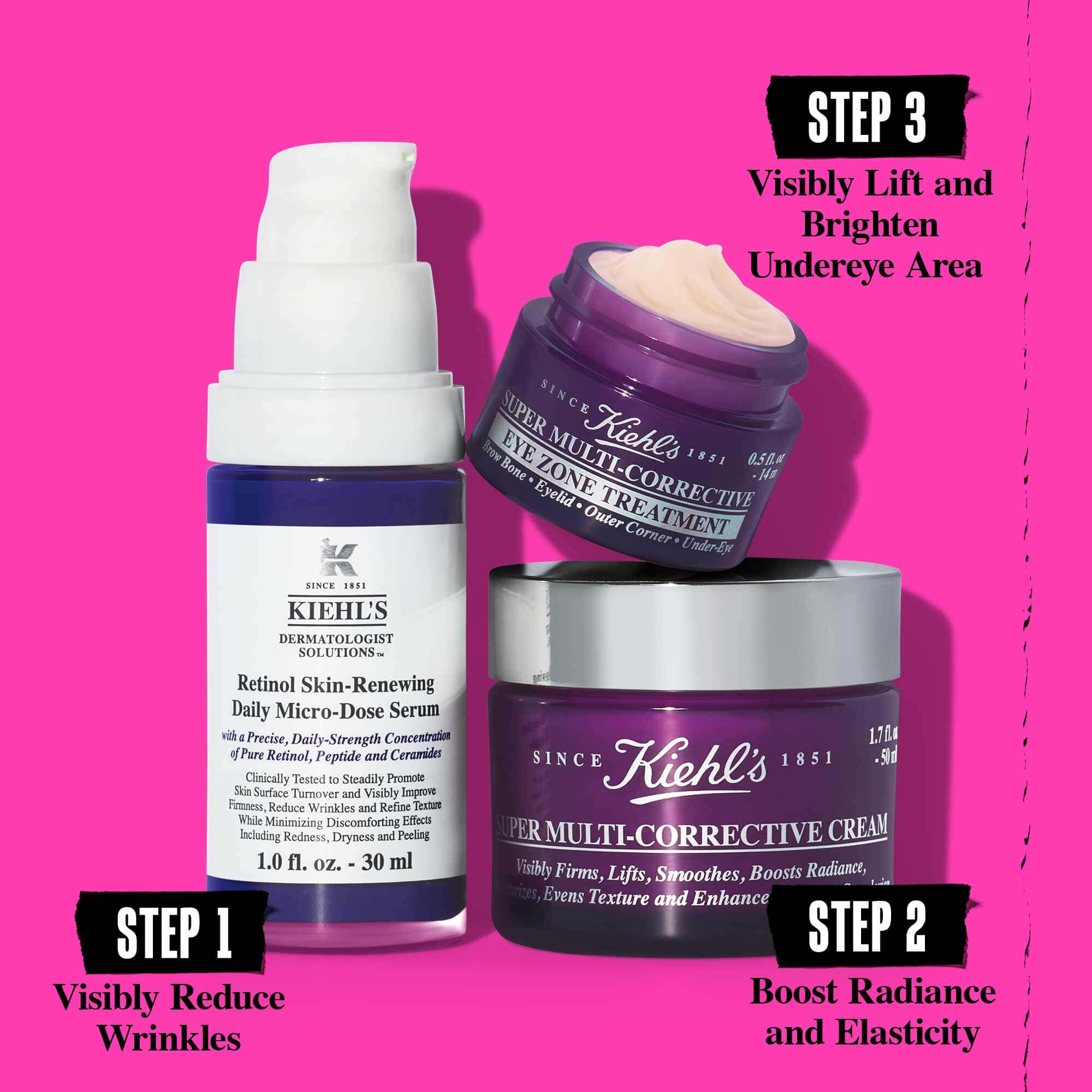 An open What's Your Age Again? Gift Set with formulas visible and festive decorations 