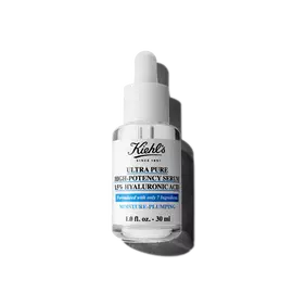 Una botella de 30 ml de Kiehl's Ultra Pure 1.5% Hyaluronic Acid Serum sobre fondo blanco.