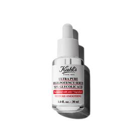 Una botella de 30 ml de Kiehl's Ultra Pure 9.8% Glycolic Acid Serum sobre fondo blanco.