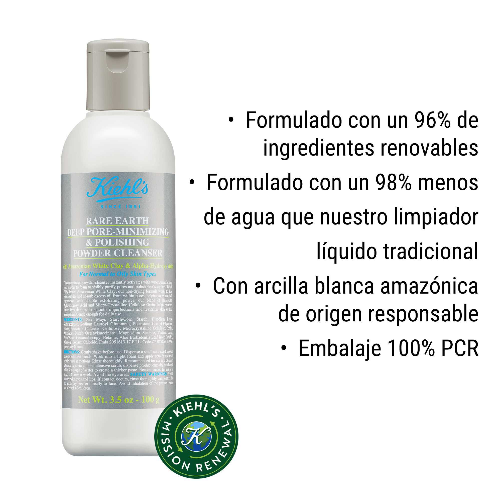 Rare Earth Deep Pore-Minimizing Limpiador Facial en Polvo