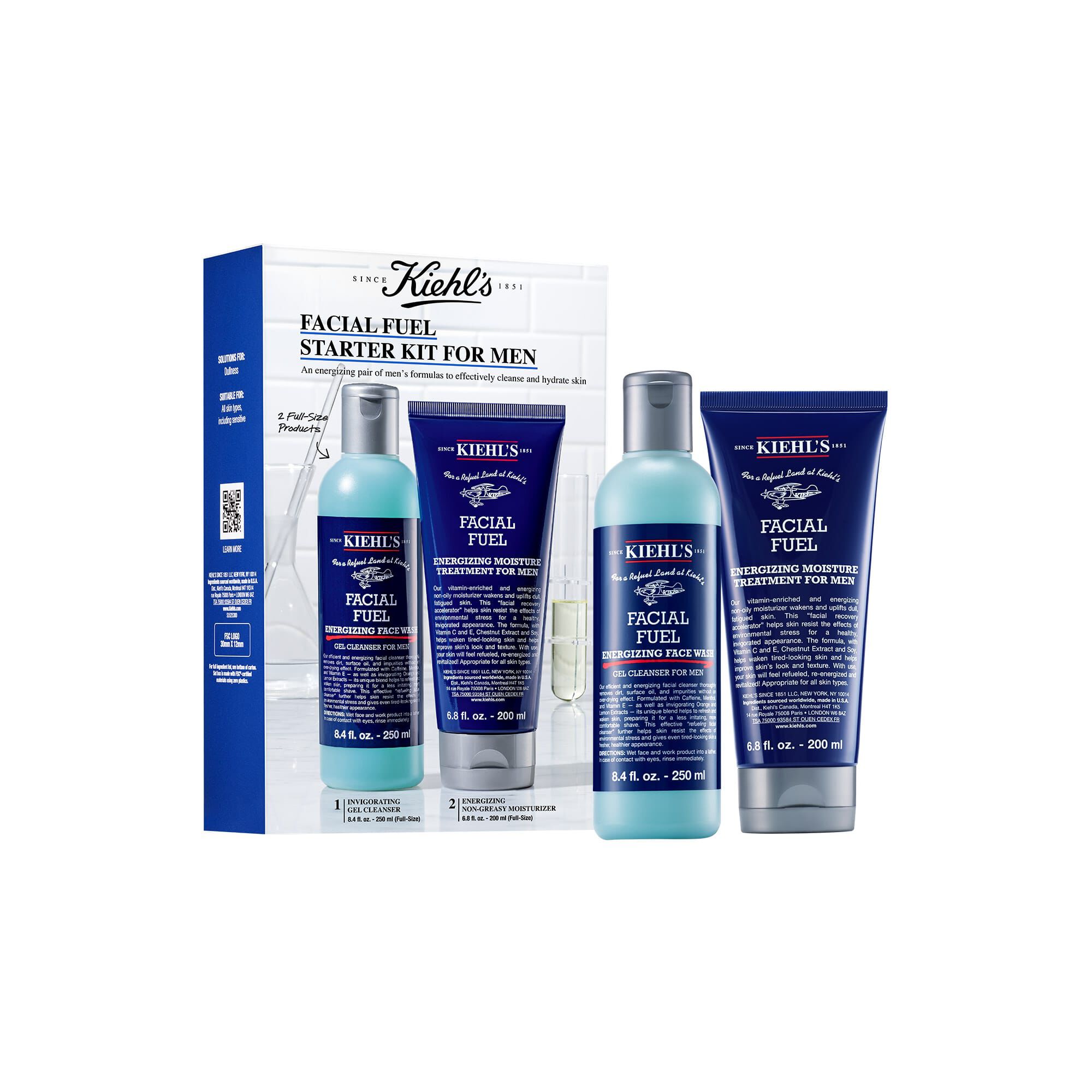 Starter Kit Facial Fuel for men: cuidado facial energizante