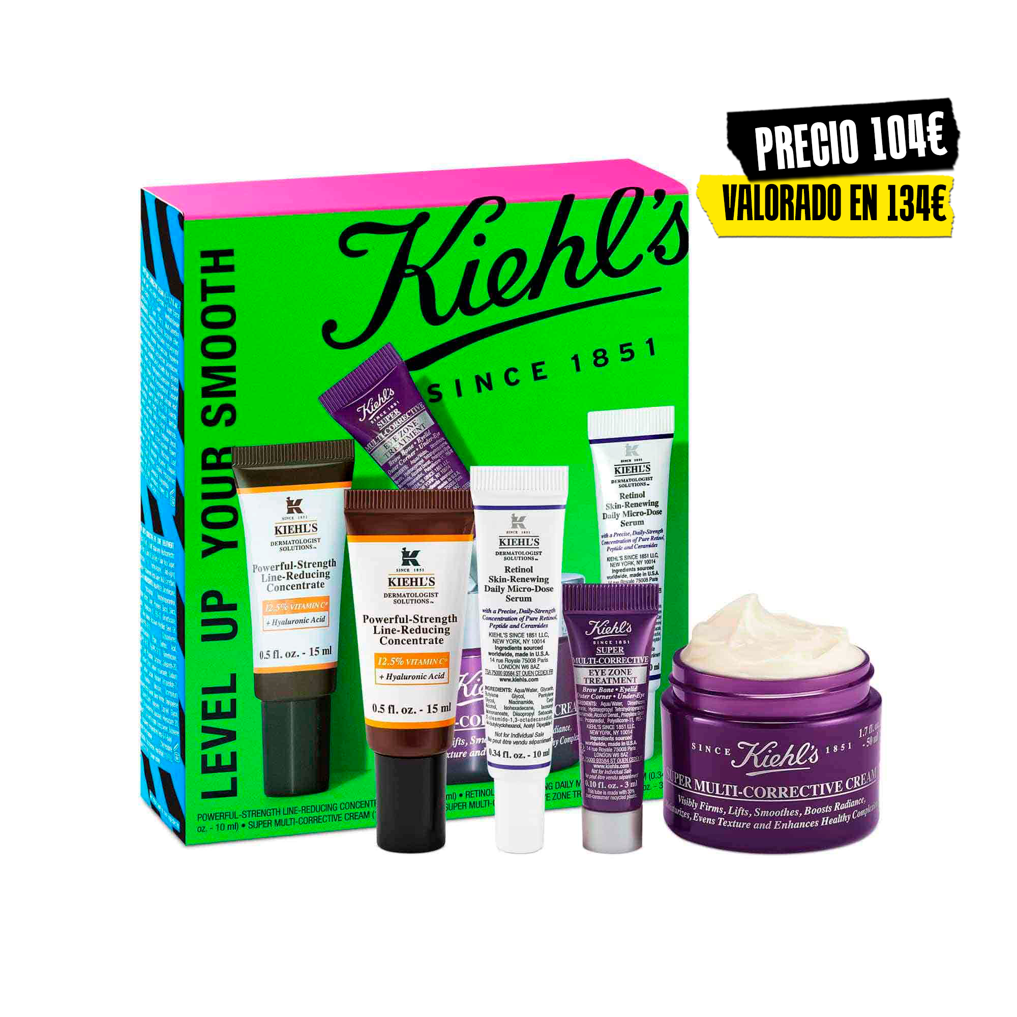 Kiehl%27s LEVEL UP YOUR SMOOTH: Set reafirmante facial Set Kiehl%27s LEVEL UP YOUR SMOOTH: Set reafirmante facial Set