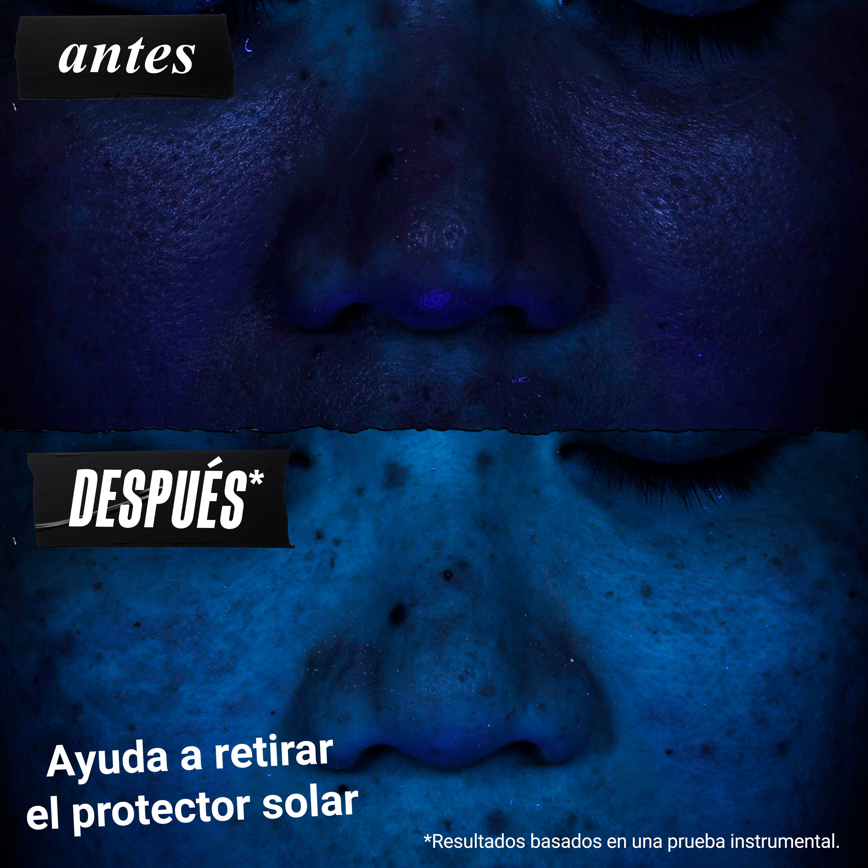 Ultra Facial Barrier Cleanser Before & After