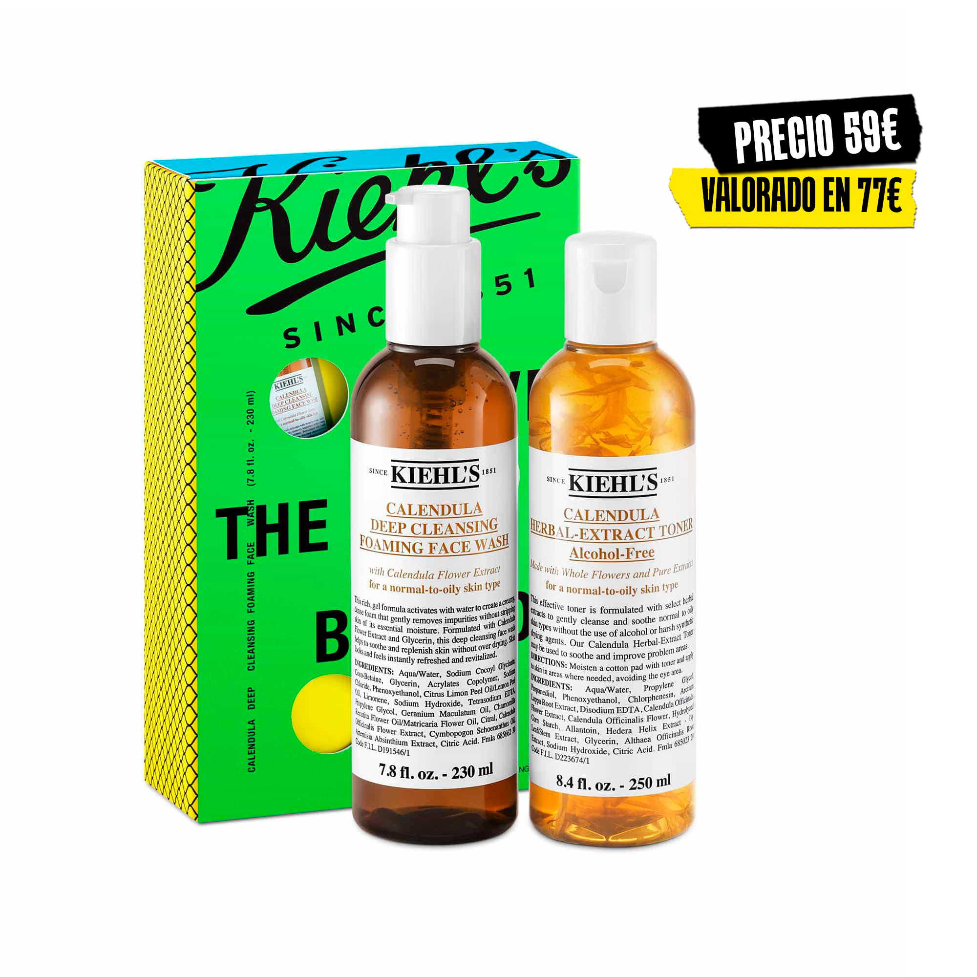 Kiehl%27s LEAVE THE OIL BEHIND: Kit de limpieza para piel grasa y sensible Set