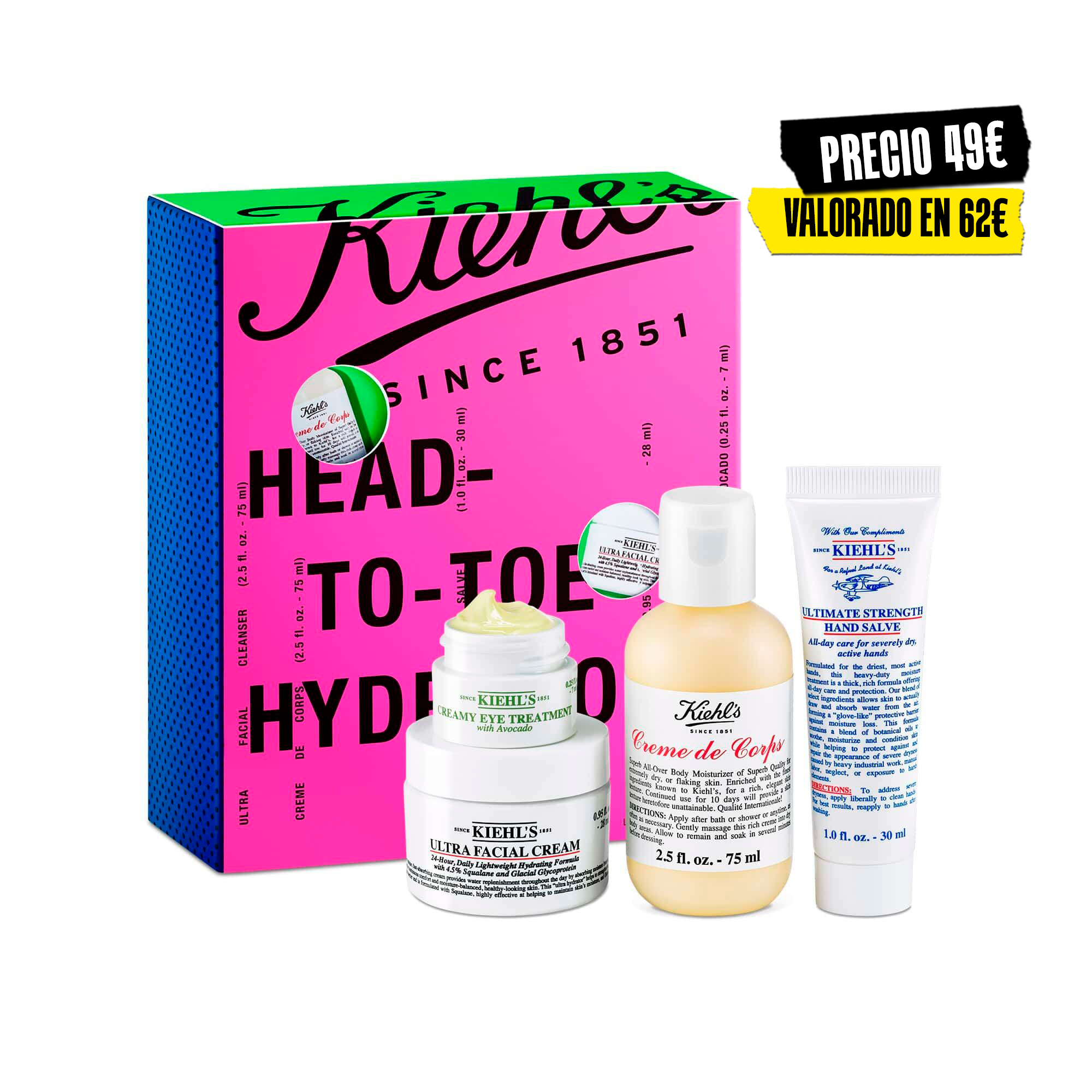 Kiehl's HEAD-TO-TOE HYDRATORS: Kit facial y corporal Set
