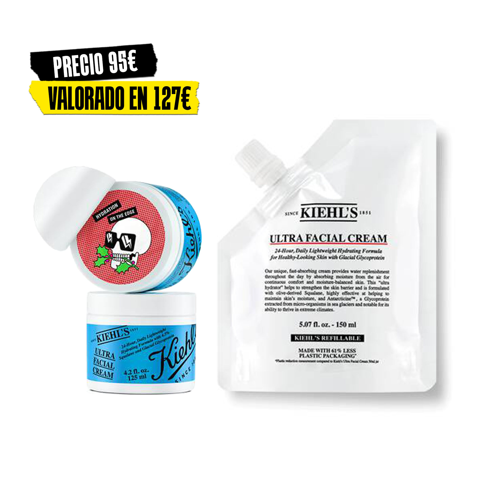 HYDRATION THAT KEEPS ON GIVING: Set crema hidratante 125ml + refill
