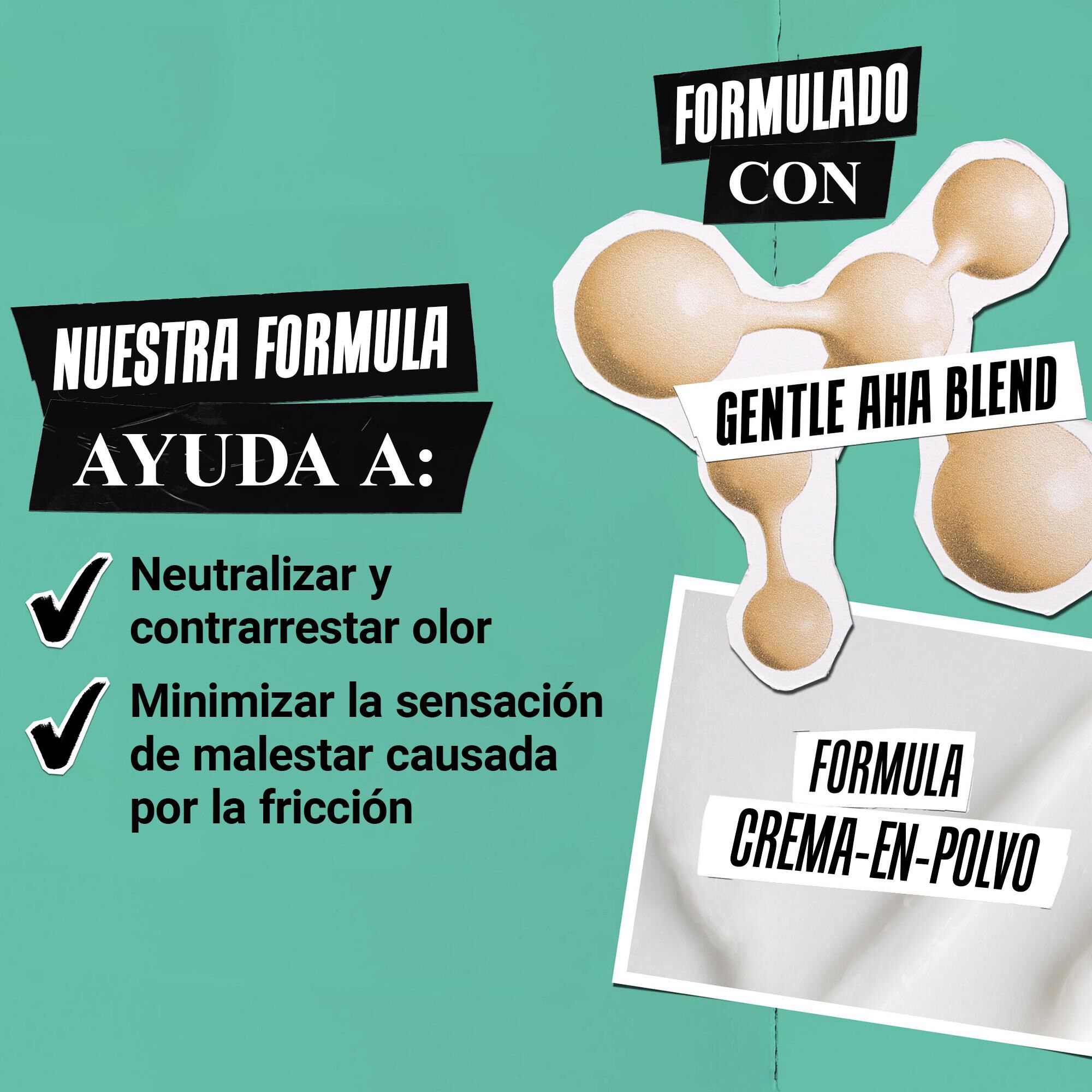 Over & Under Cream-To-Powder Deodorant Ingredient Graphic – Gentle Acid Blend