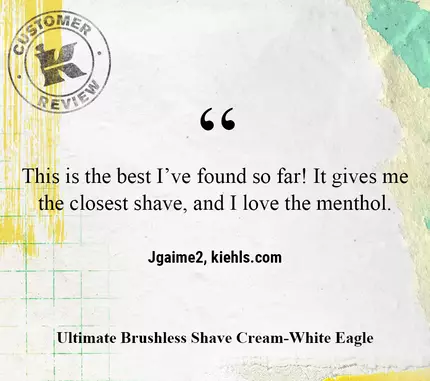 This is the best I’ve found so far! It gives me the closest shave, and I love the menthol. —Jgaime2, kiehls.com