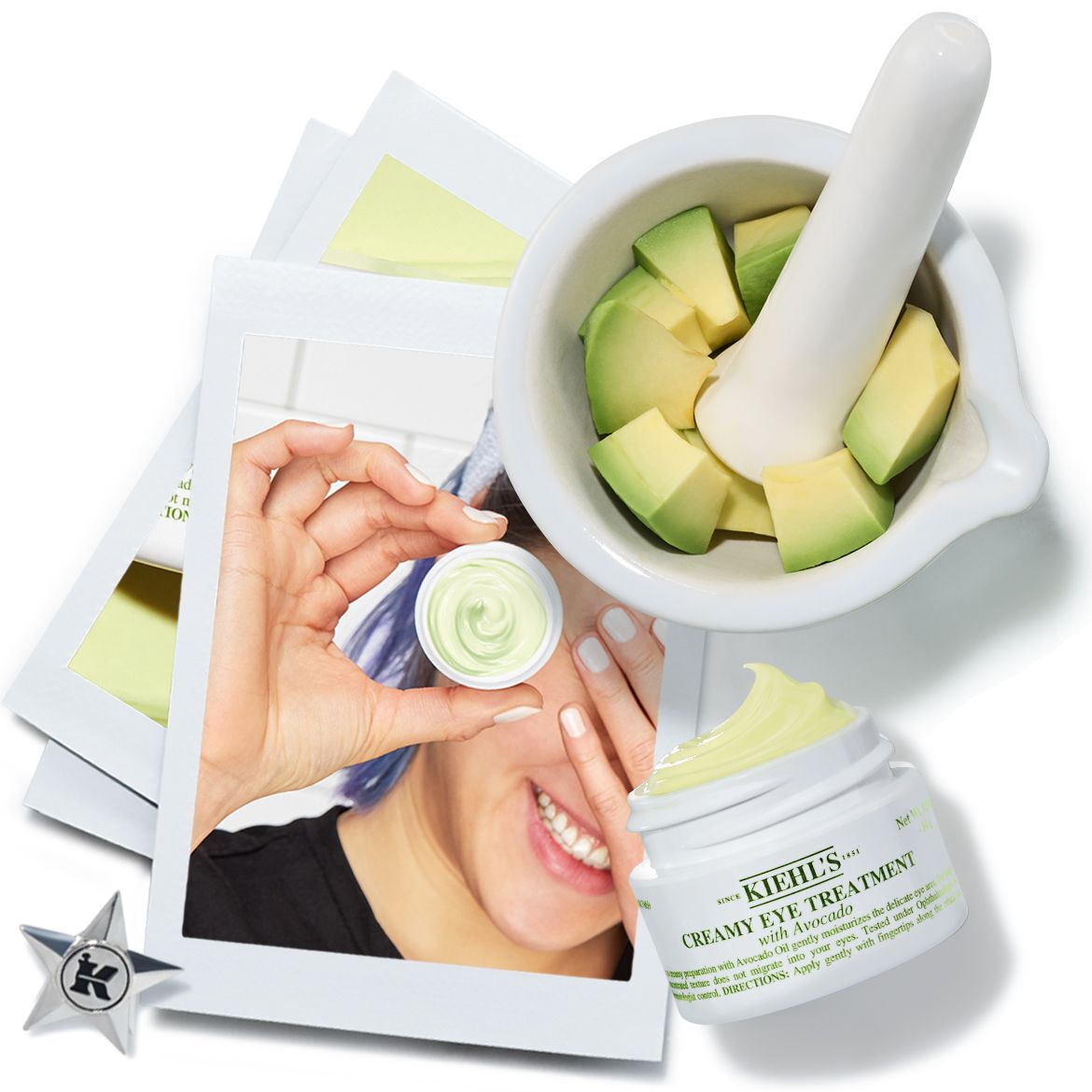 Desinfla suave e ilumina con tratamiento cremoso para ojos con aguacate
