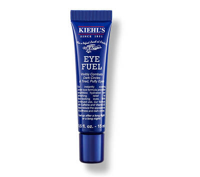 Tubo de Kiehl's Eye Fuel, 15 ml, disenado para combatir circulos oscuros y fatiga en los ojos.