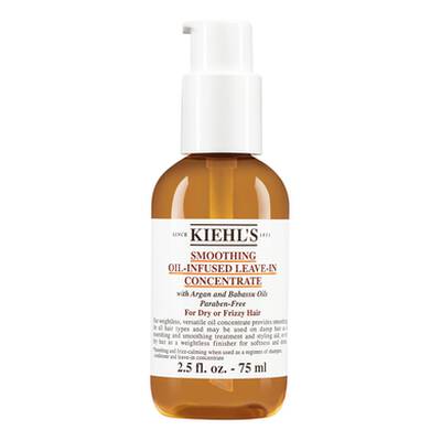 Botella de 75 ml de aceite suavizante sin aclarado de Kiehl's, ideal para cabello seco y frizz.
