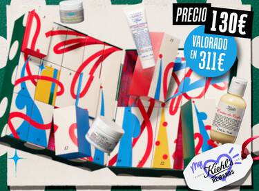 Calendario de Adviento Kiehl's abierto con productos: precio 130€ y valorado en 311€