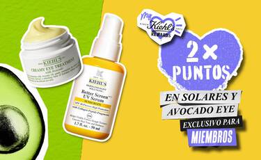 Promocion Kiehl's: duplica tus puntos en solares y Avocado Eye Cream. Exclusivo para miembros de My Kiehl's Rewards.