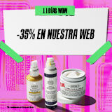 Cartel publicitario de Kiehl's: -35% de descuento en la web por los "11 Dias Wow", destacando productos de tratamiento con retinol, proteccion solar y crema hidratante.