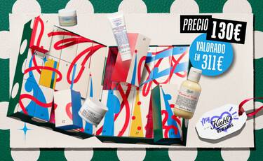 Calendario de Adviento Kiehl's abierto con productos: precio 130€ y valorado en 311€