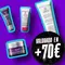 Regalo Kiehl's valorado en mas de 70 €: neceser y minitallas de cuidado facial junto a una mujer sonriente.