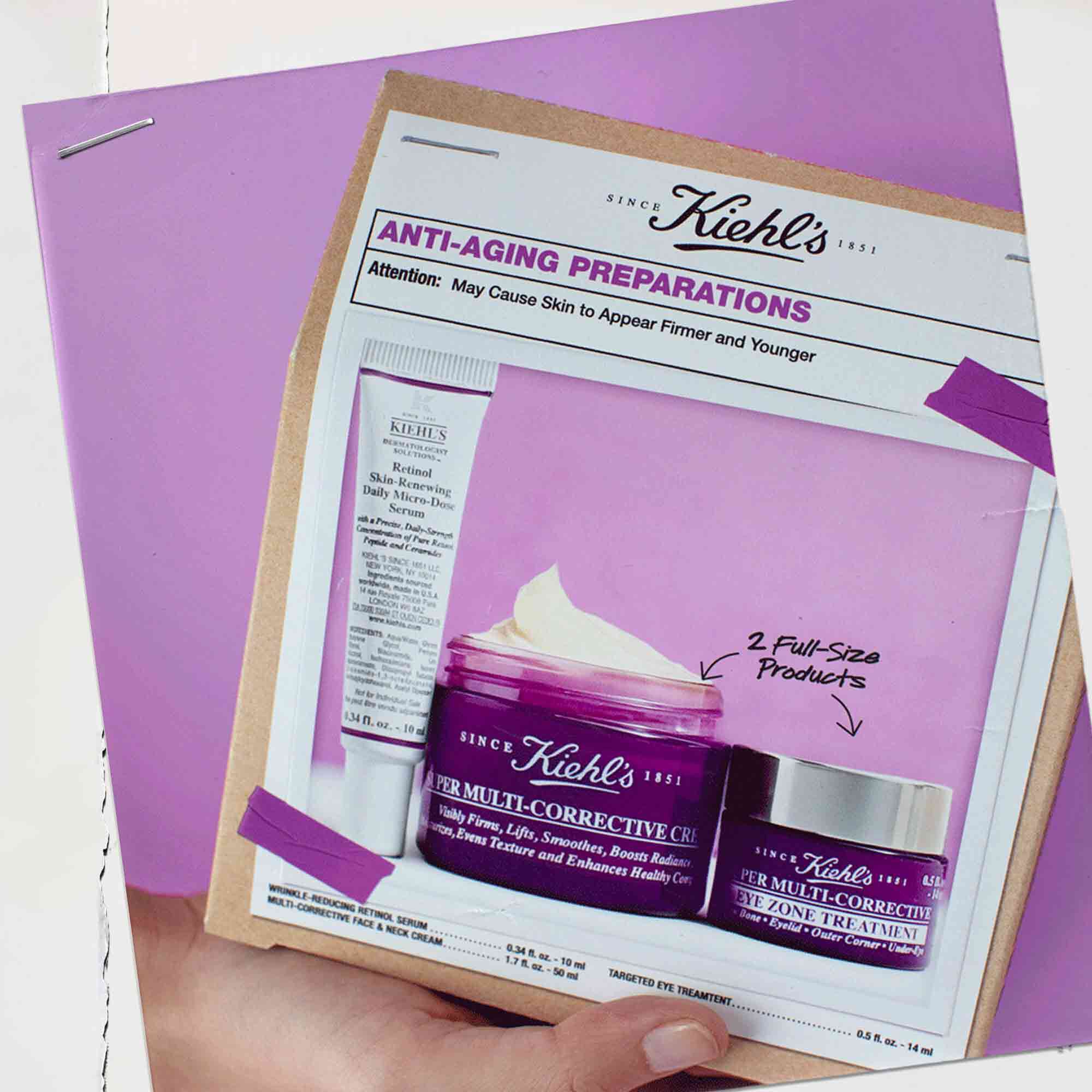 Video of Anti-Aging Preparations Set Box with included formulas visible on pack​