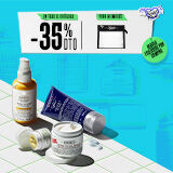 Promocion de Earth Week de Kiehl's mostrando productos Ultra Facial Cream y Creme de Corps en formato refill con regalo de botella reutilizable.
