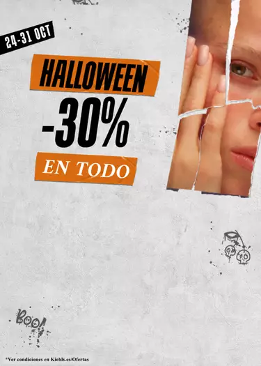 Kiehl's Halloween: 30% dto. en todo, 24-31 OCT. Productos Calendula y Ultra Facial. ¡Tu piel elige trato!