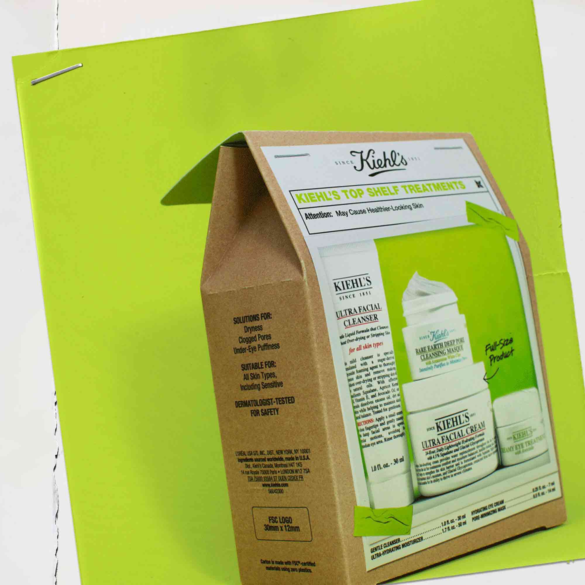Video of Kiehl's Top Shelf Treatments Gift Set with included formulas