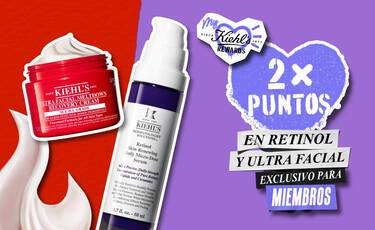 Promocion My Kiehl’s Rewards: doble de puntos en Retinol Serum y Ultra Facial Meltdown exclusiva para miembros.