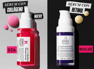 Serum CollaShot con colageno para el dia y Serum con Retinol para la noche de Kiehl's
