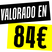 Imagen en la que se muestra un texto. Este texto dice valorado en 84€