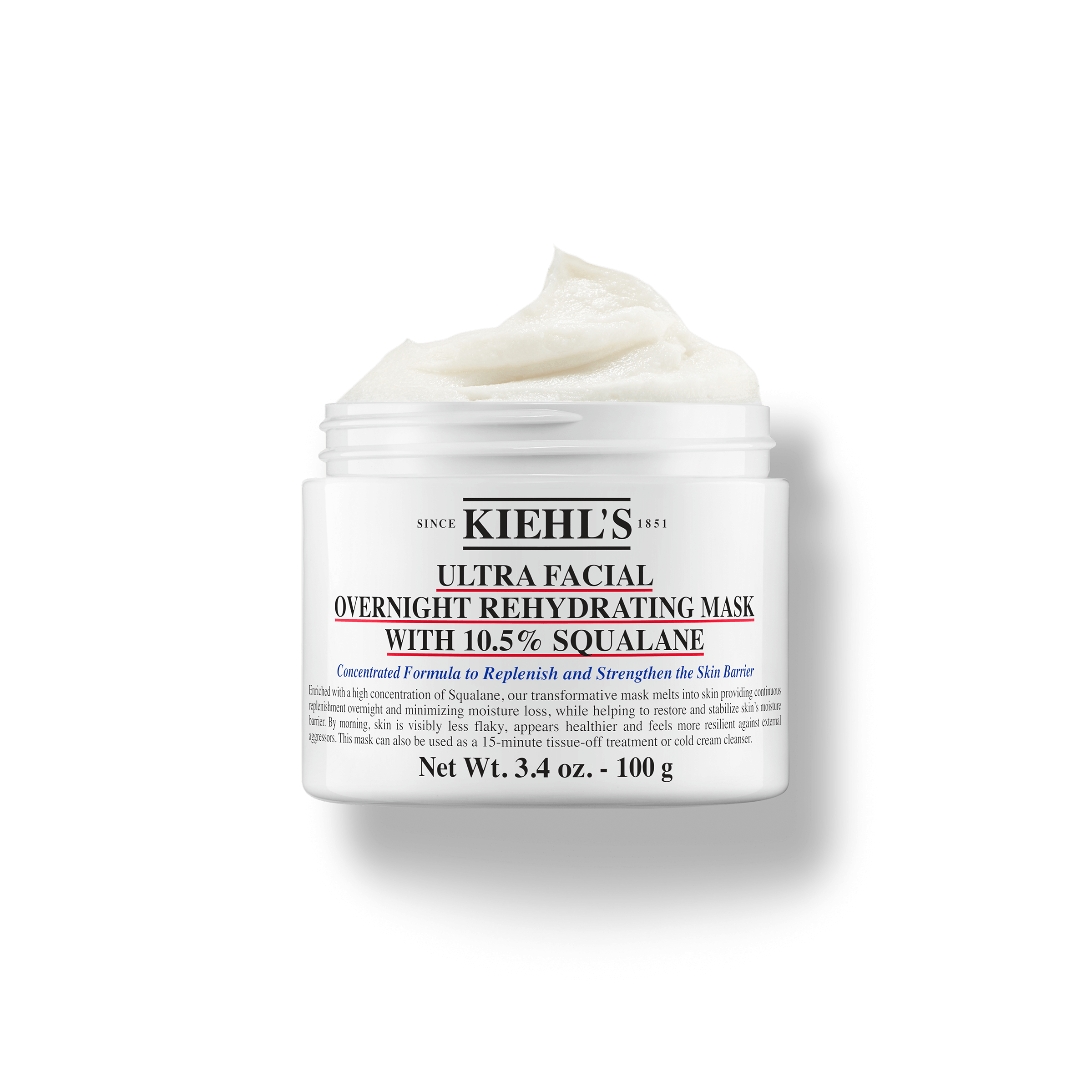 Kiehl's Ultra Facial Overnight Rehydrating Mask with 10.5% Squalane 100 ml