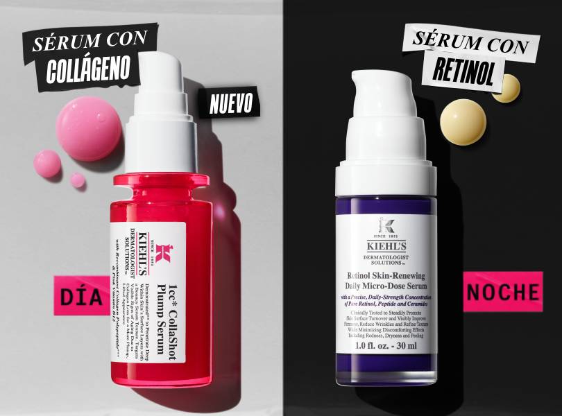 Sérum CollaShot con colágeno para el día y Sérum con Retinol para la noche de Kiehl's